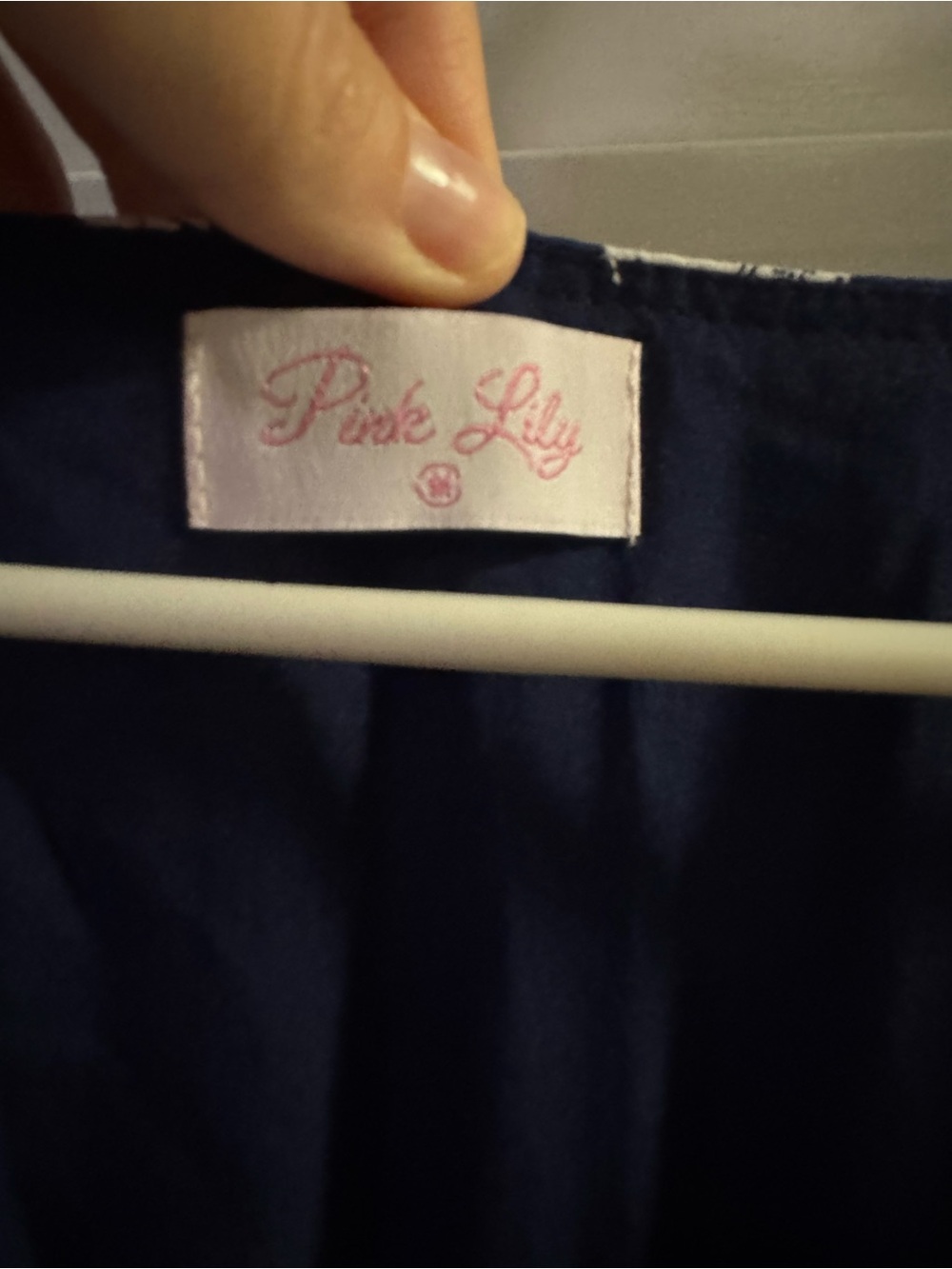 Pink Lily Navy and White Floral Maxi Dress - Picture 2 of 3